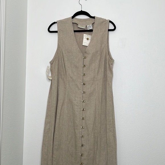 sigrid olsen linen dress WOMENS SZ S Yellow White Print Bin B Questions Sigrid Olsen white and blue